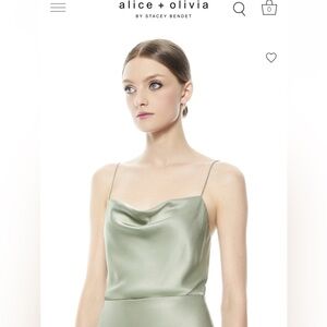 Alice + Olivia Sage Satin Top